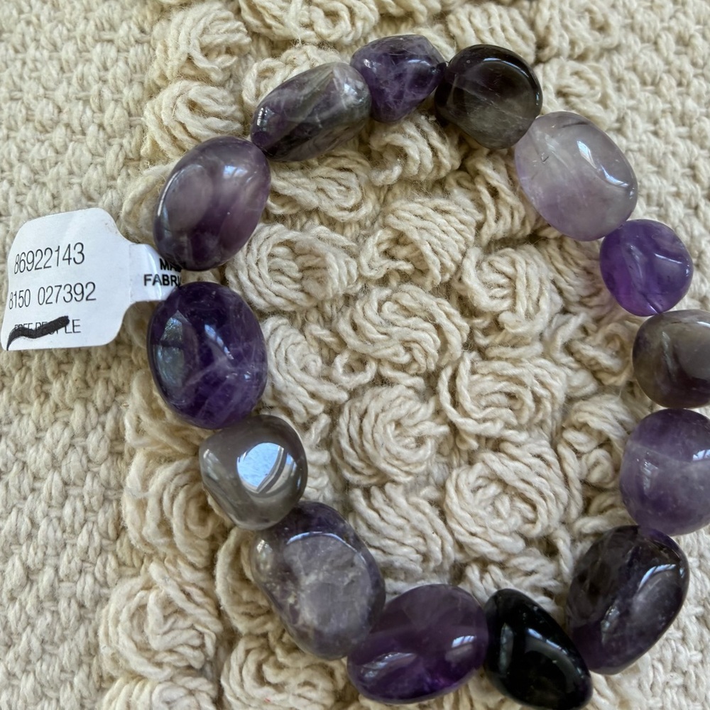 Free People NEW Ariana Ost Elastic Amethyst Bracelet